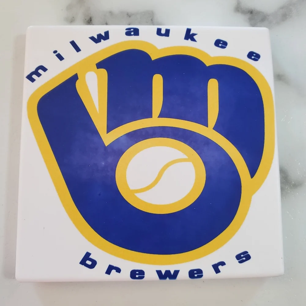 Milwaukee Brewers 4 Pack Sandstone Coasters